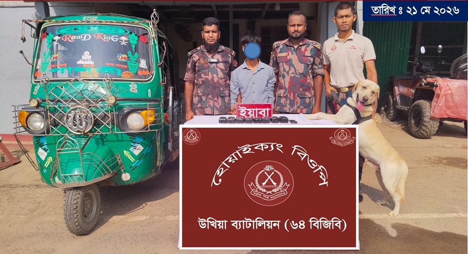 টেকনাফ থেকে কক্সবাজার নেওয়ার পথে বিপুল পরিমাণ ইয়াবাসহ আটক ১