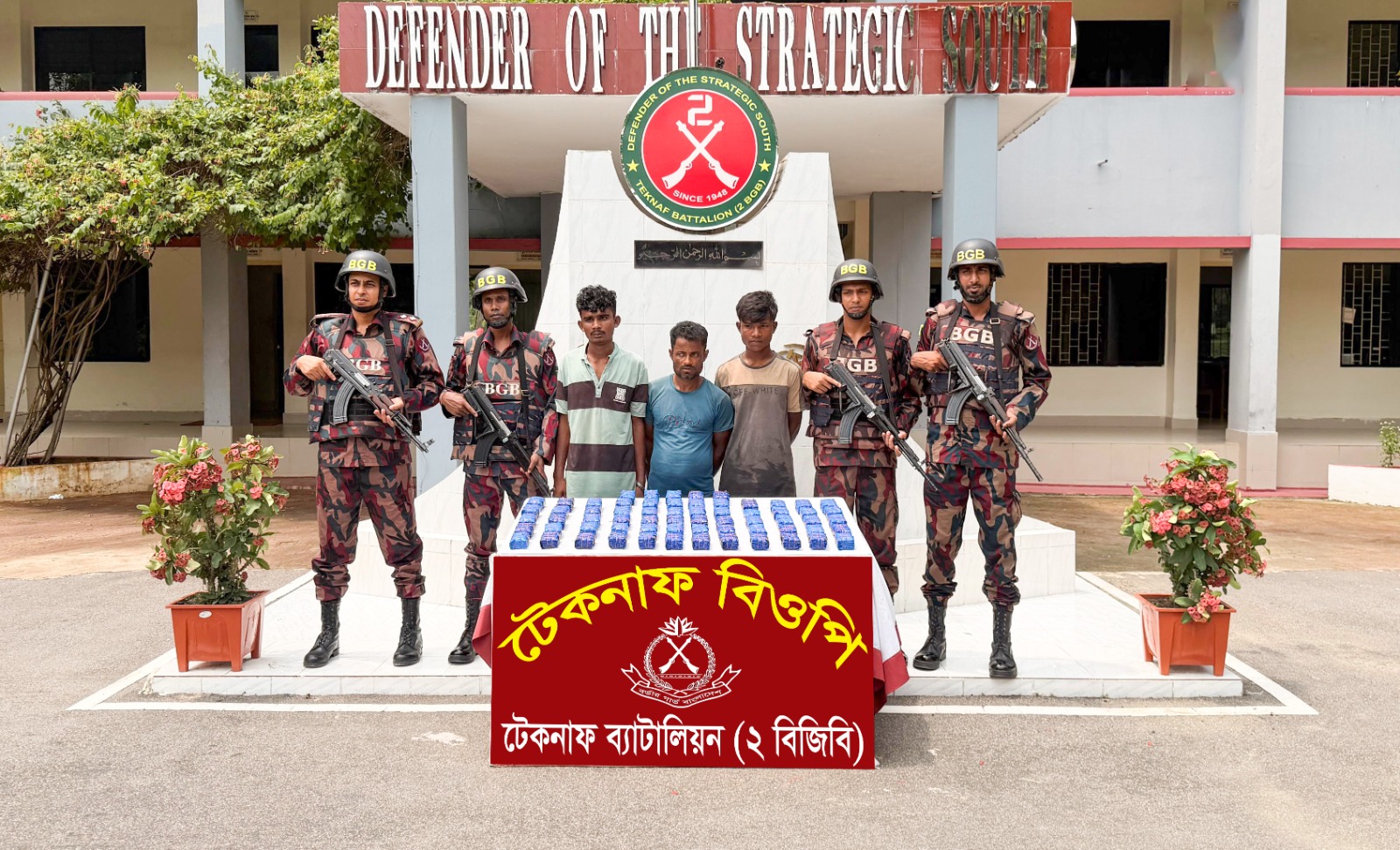 কক্সবাজারের টেকনাফে বিজিবির বিশেষ অভিযানে ১ লাখ ৩০ হাজার ইয়াবা উদ্ধার, আটক ৩