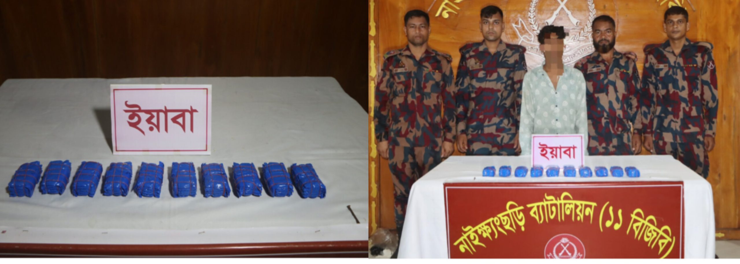 রামুর শফিকুল নাইক্ষ্যংছড়ির ফাক্রিকাটায় ২০ হাজার ইয়াবাসহ আটক